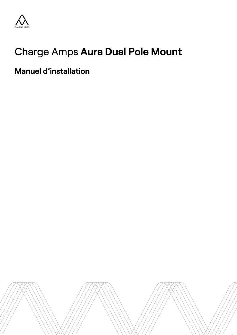 Page 1 de la notice Manuel utilisateur Charge Amps Aura Dual Pole Mount