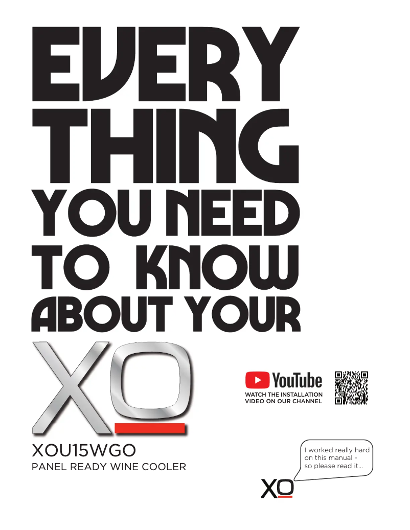 Page 1 de la notice Manuel utilisateur XO XOU15WGO