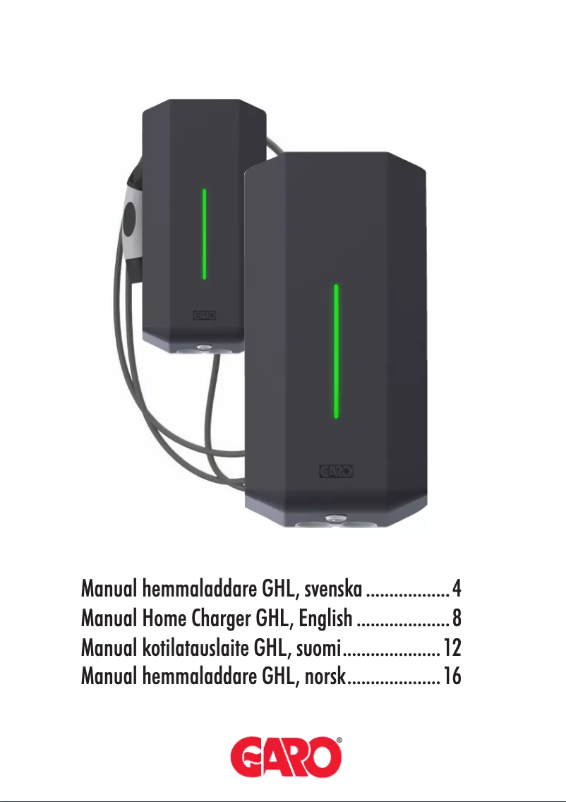 Image de la première page du manuel de l'appareil GHL