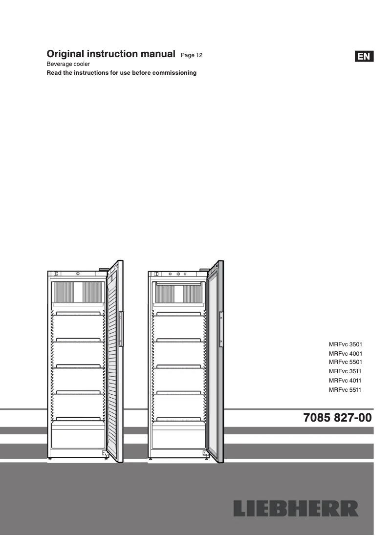 Page n°1 - Manuel utilisateur Liebherr MRFvc 5511-20