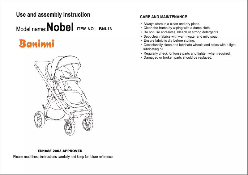 Image de la première page du manuel de l'appareil Nobel 3in1
