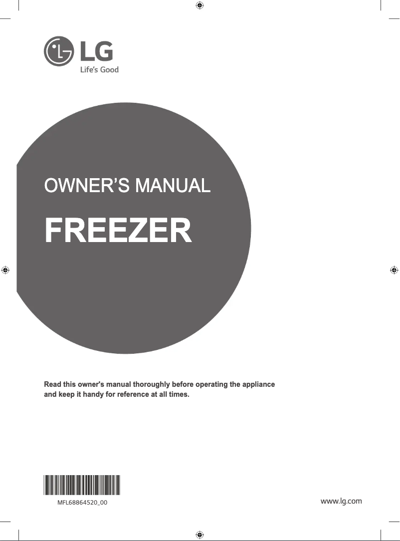 Page 1 de la notice Manuel utilisateur LG GR-B404ELNL