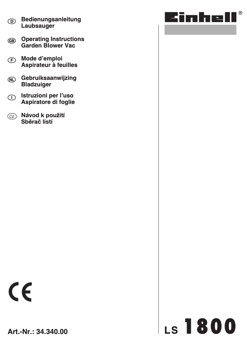 Image de la première page du manuel de l'appareil LS 1800