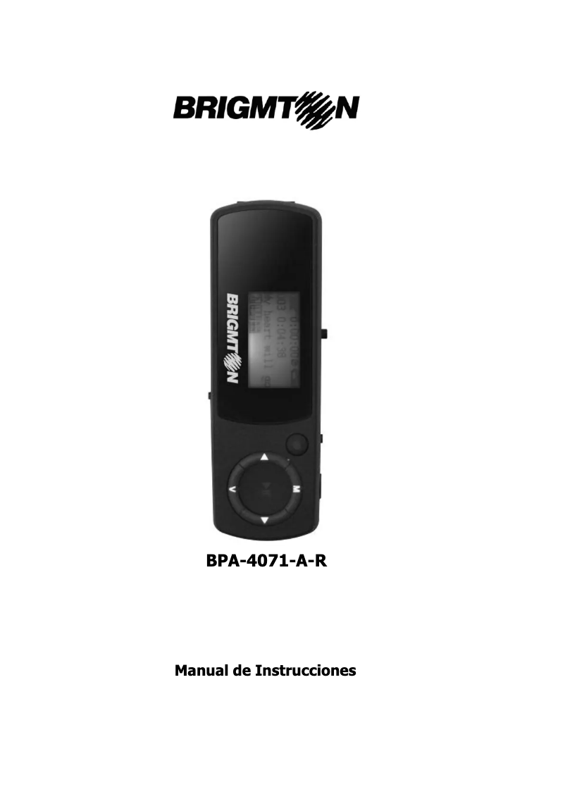 Page n°1 - Manuel utilisateur Brigmton BPA-4071-A