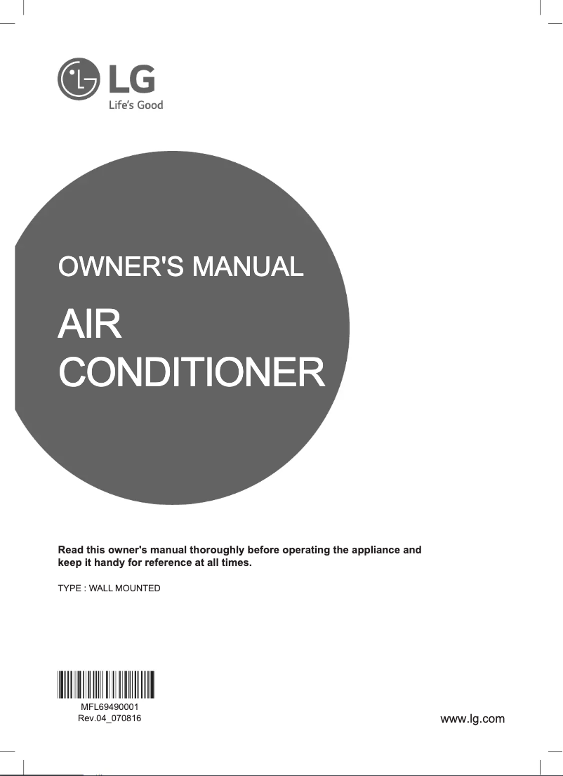Page n°1 - Manuel utilisateur LG M096JH