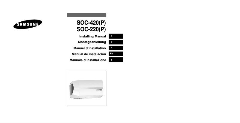 Page 1 de la notice Manuel utilisateur Samsung SOC-420