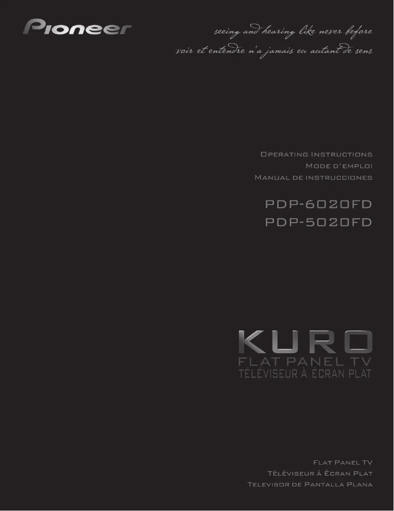 Page 1 de la notice Manuel utilisateur Pioneer PDP-5020FD