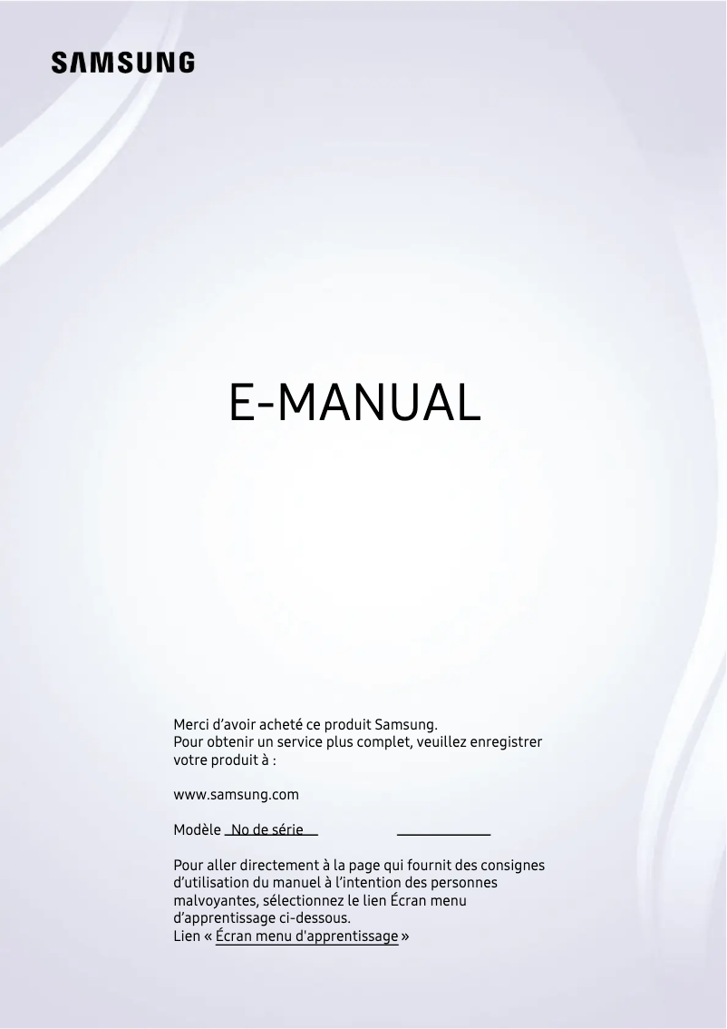 Page 1 de la notice Manuel utilisateur Samsung QN50Q82AAF