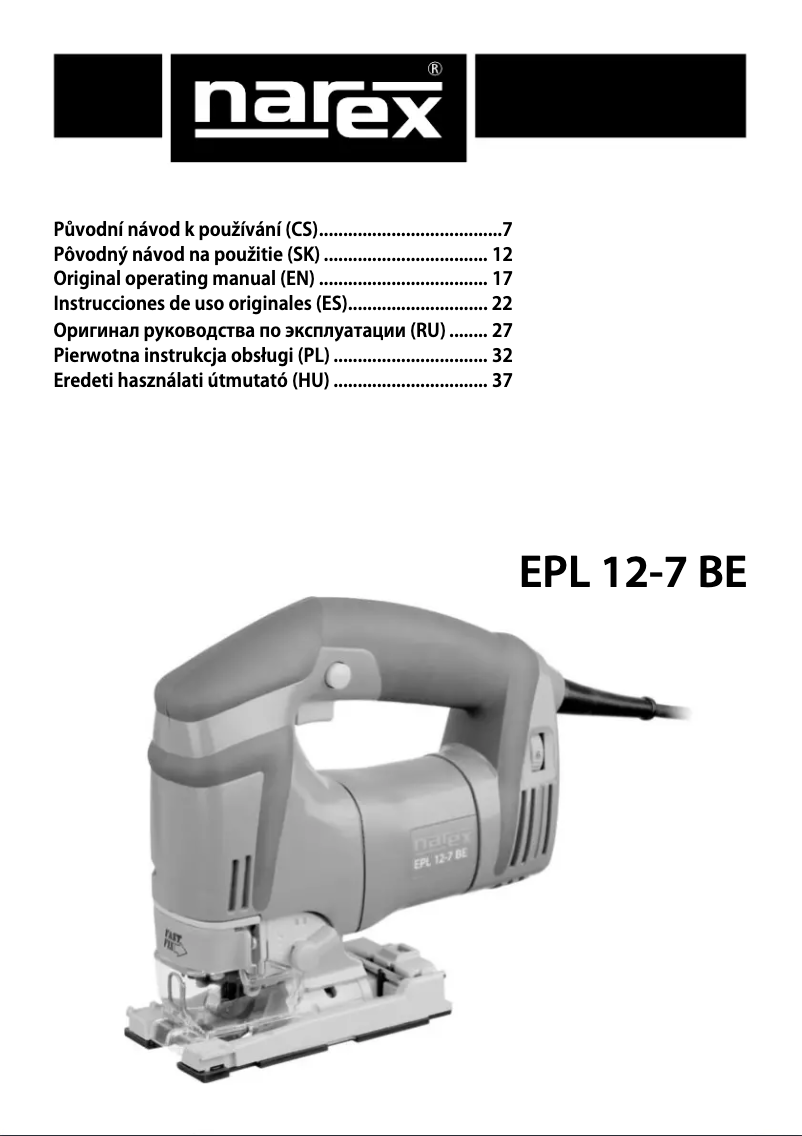 Page 1 de la notice Manuel utilisateur Narex EPL 12-7 BE