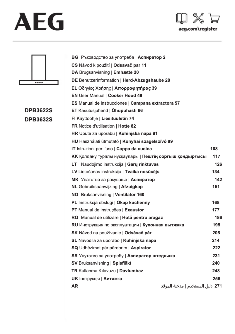 Imagen de la primera página del manual del dispositivo DPB3632S