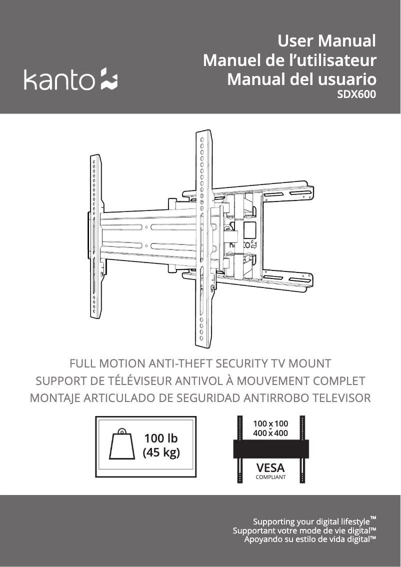 Image de la première page du manuel de l'appareil SDX600