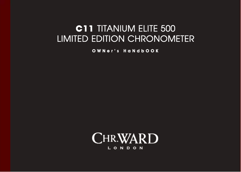 Page 1 de la notice Manuel utilisateur Christopher Ward C11 Titanium Elite