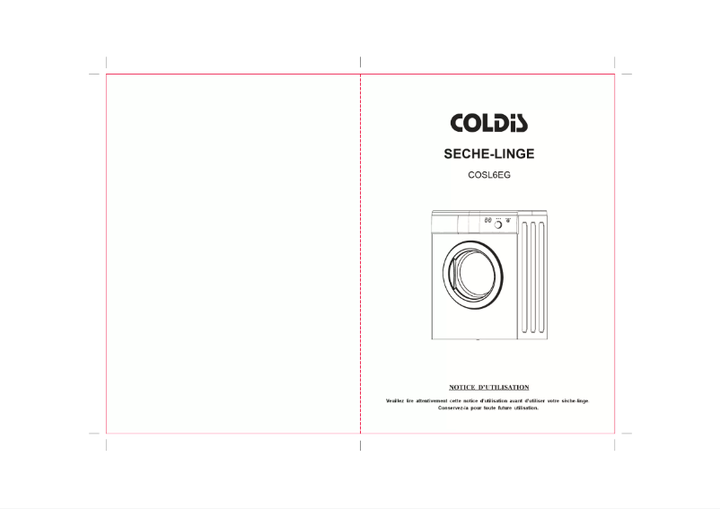 Page n°1 - Manuel utilisateur Coldis COSL6EG