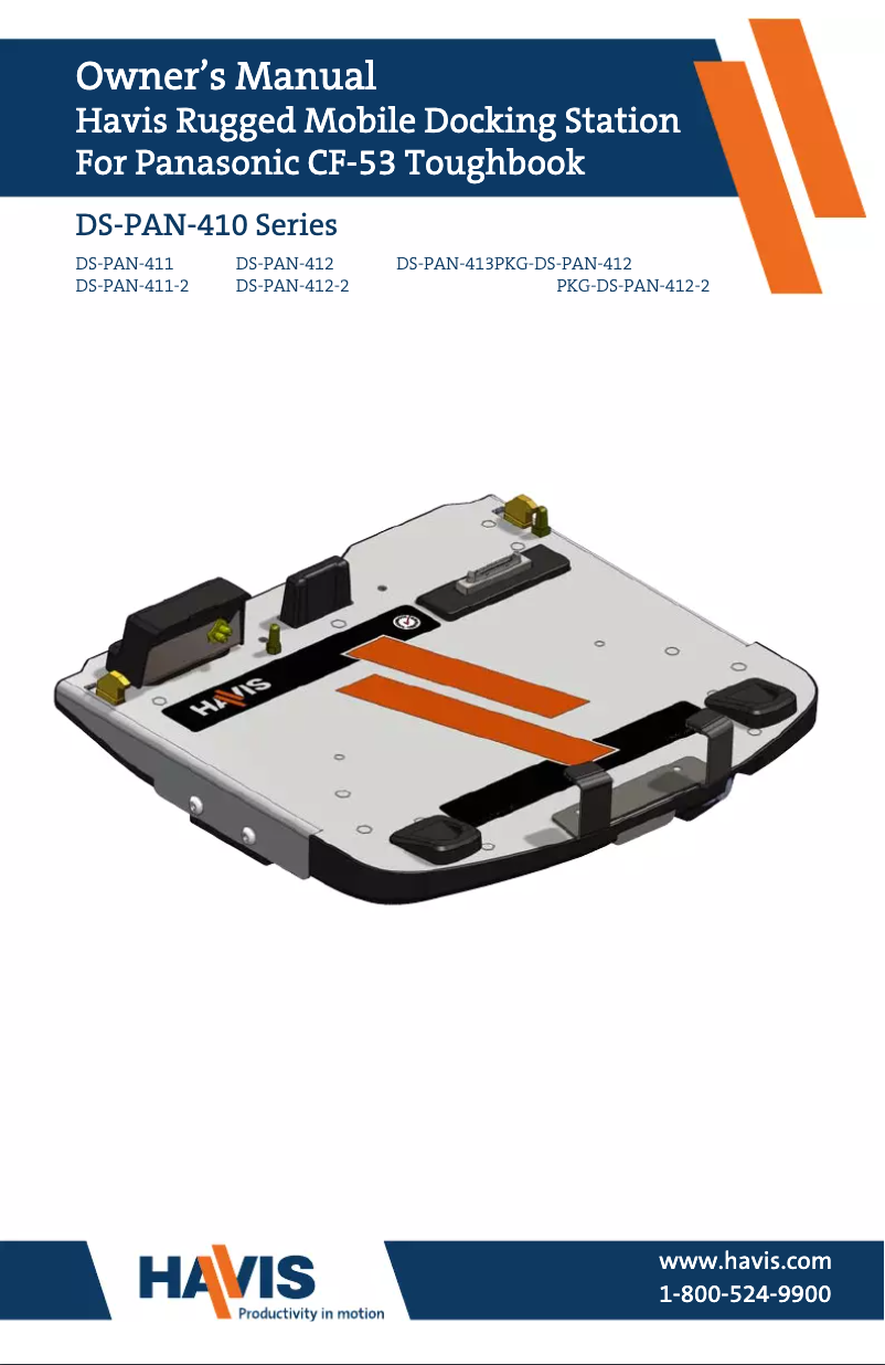 Page 1 de la notice Manuel utilisateur Havis DS-PAN-412-2