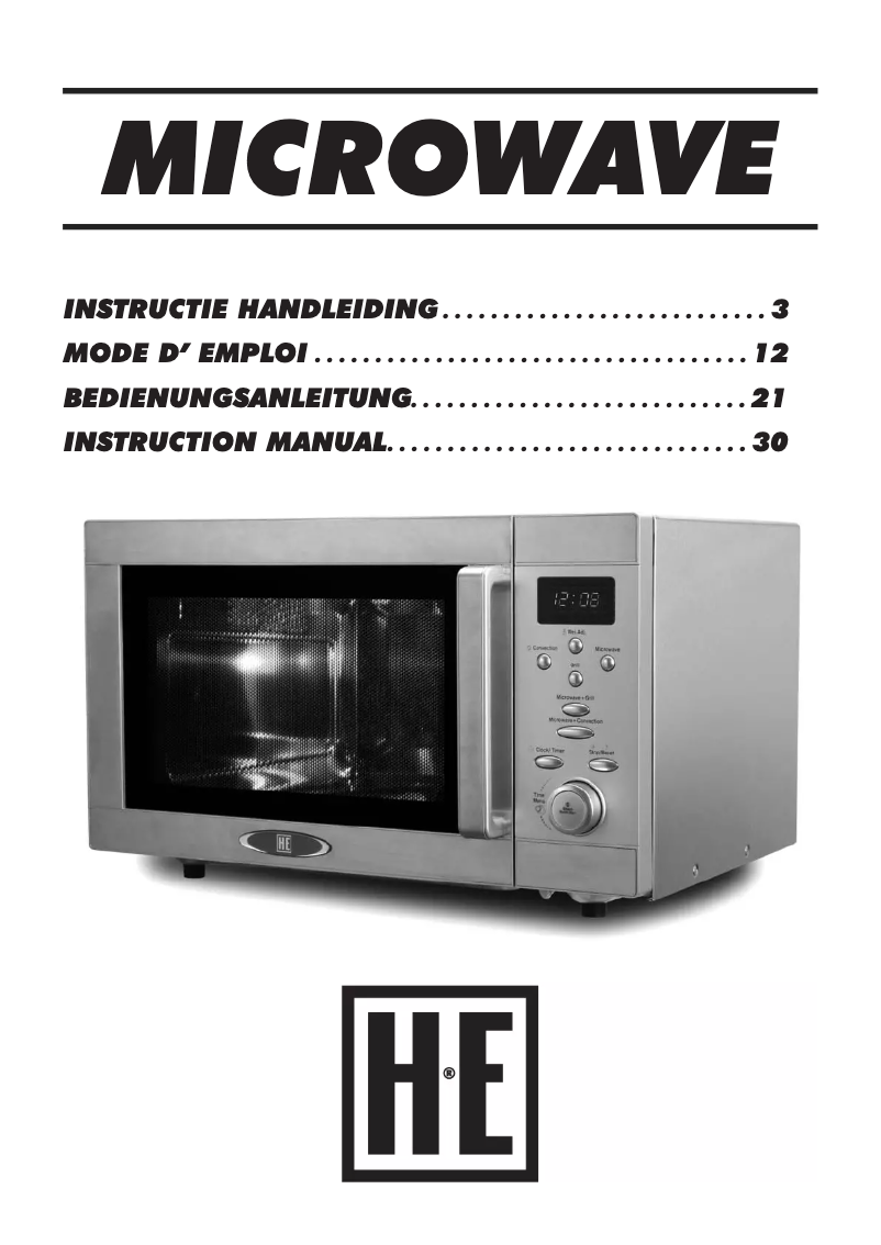 Page 1 de la notice Manuel utilisateur Holland Electro MW8526