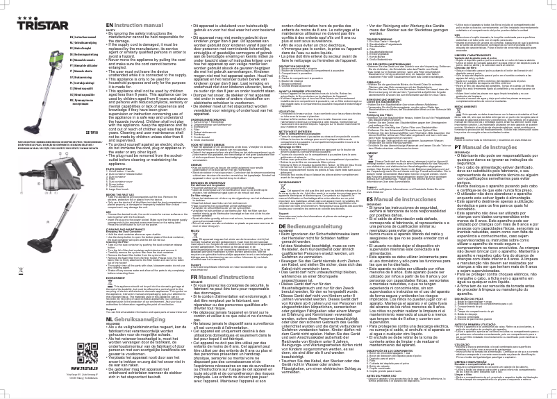 Image de la première page du manuel de l'appareil SZ-1918