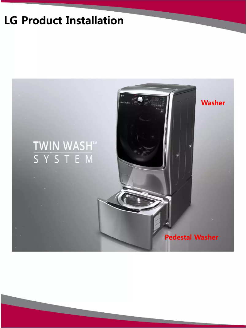 Page n°1 - Guide d'installation LG WD100C