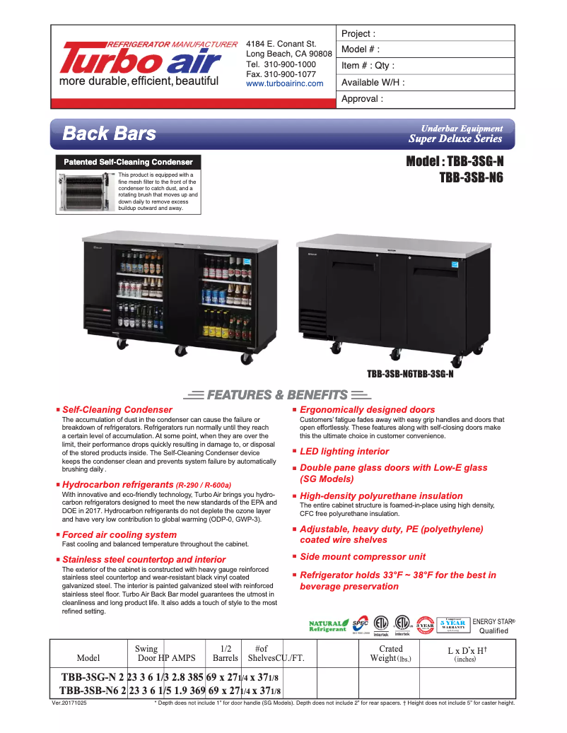 Imagen de la primera página del manual del dispositivo TBB-3SB