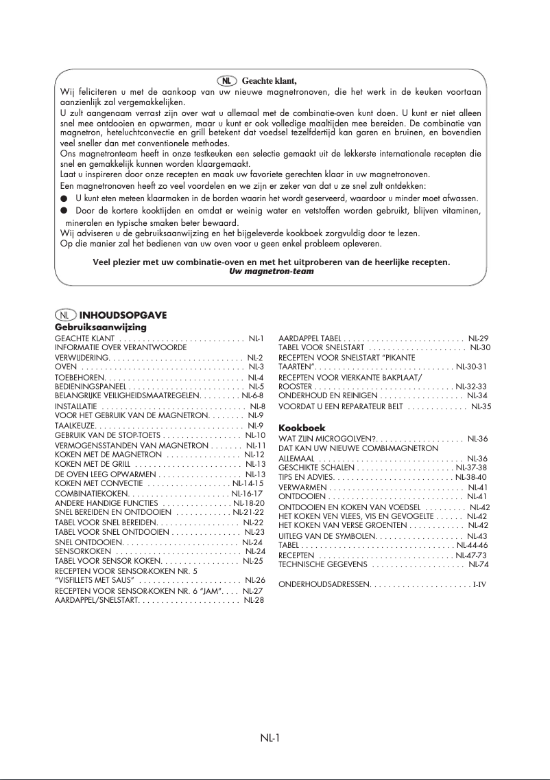 Page 1 de la notice Manuel utilisateur Sharp R-970IN