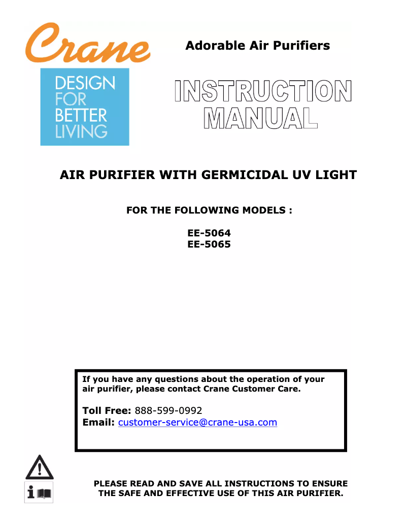 Page n°1 - Manuel utilisateur Crane EE-5065