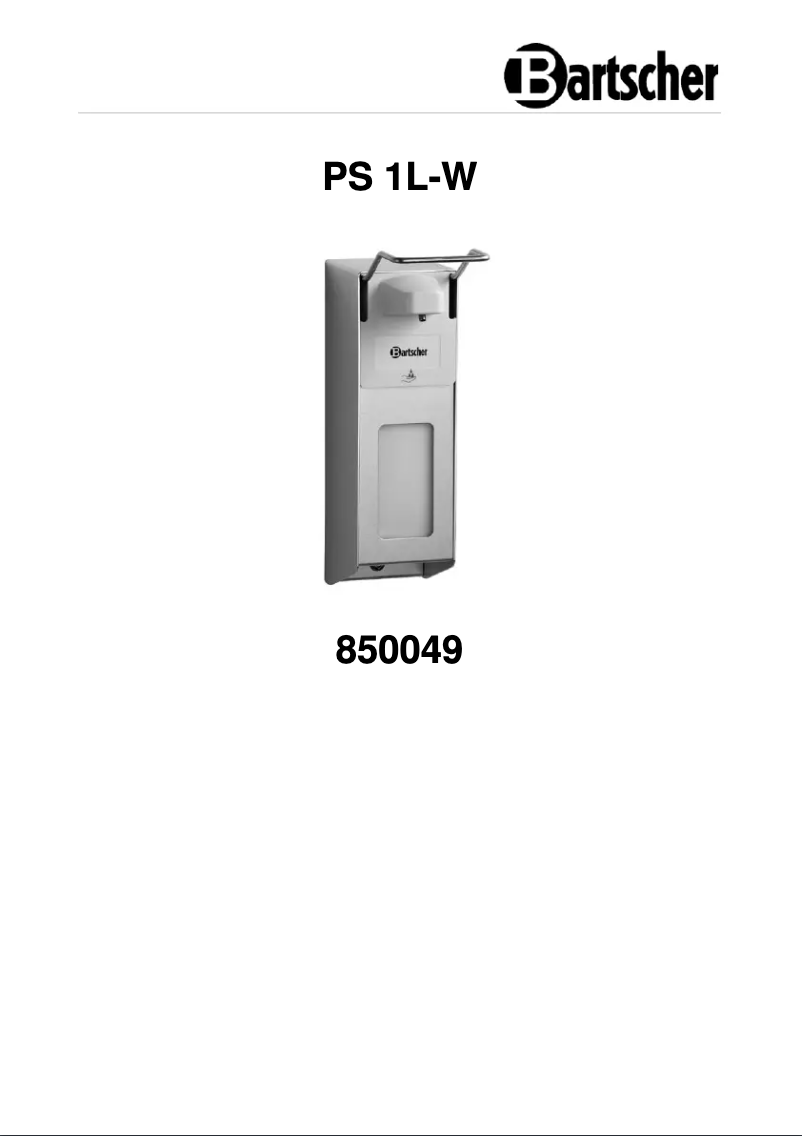 Image de la première page du manuel de l'appareil PS 1L-W