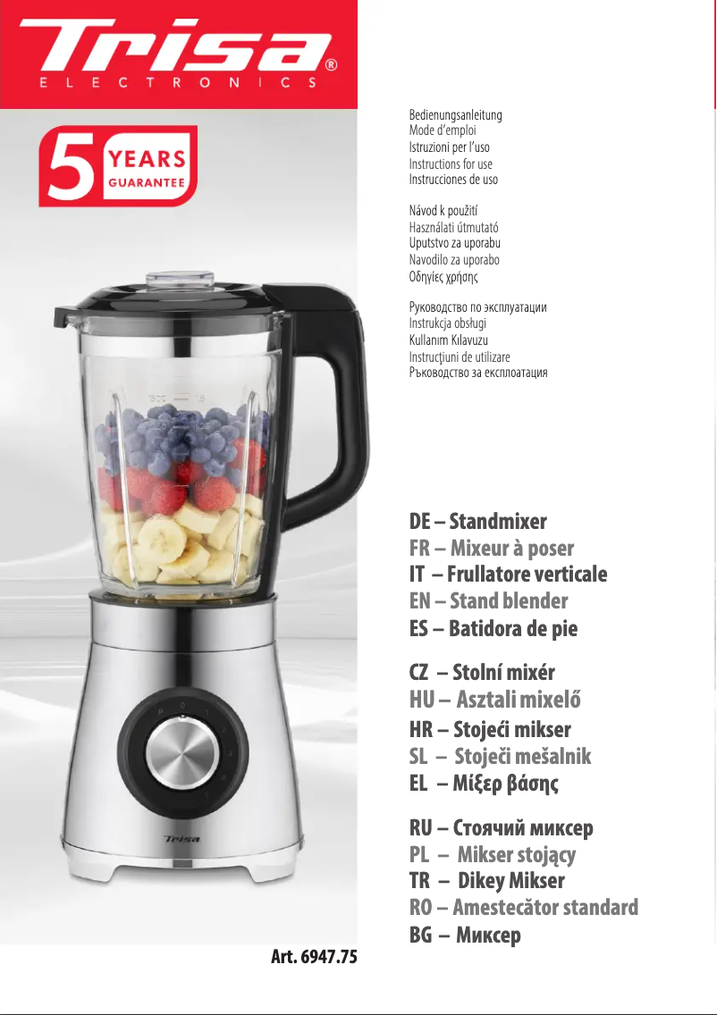 Page 1 de la notice Manuel utilisateur Trisa Vario Power Mix 6947.75