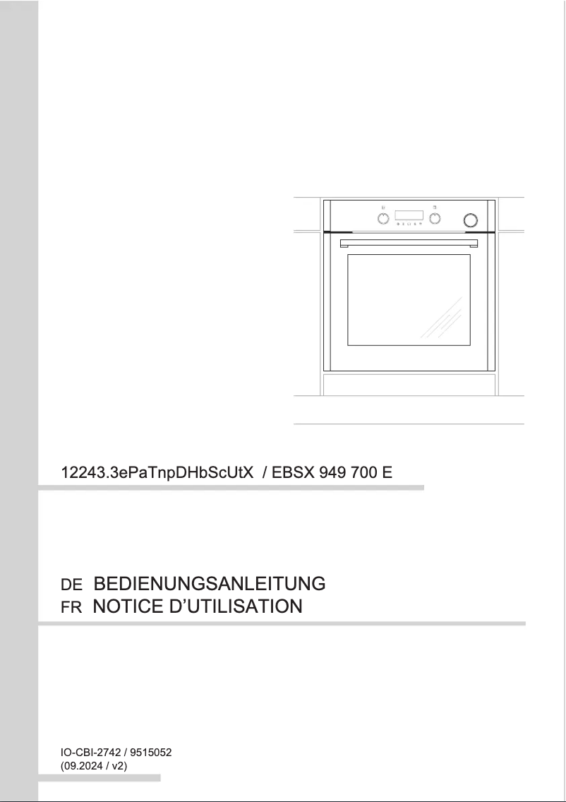 Page n°1 - Manuel utilisateur Amica EBSX 949 700 E