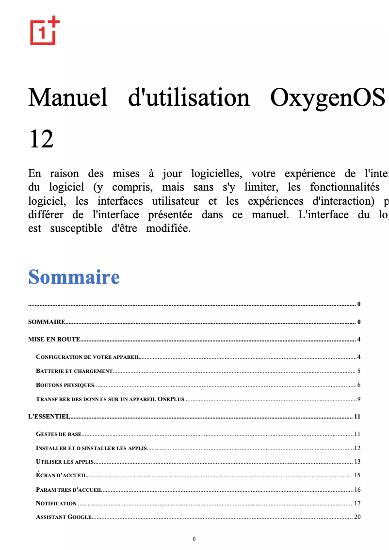 Image de la première page du manuel de l'appareil 10 Pro