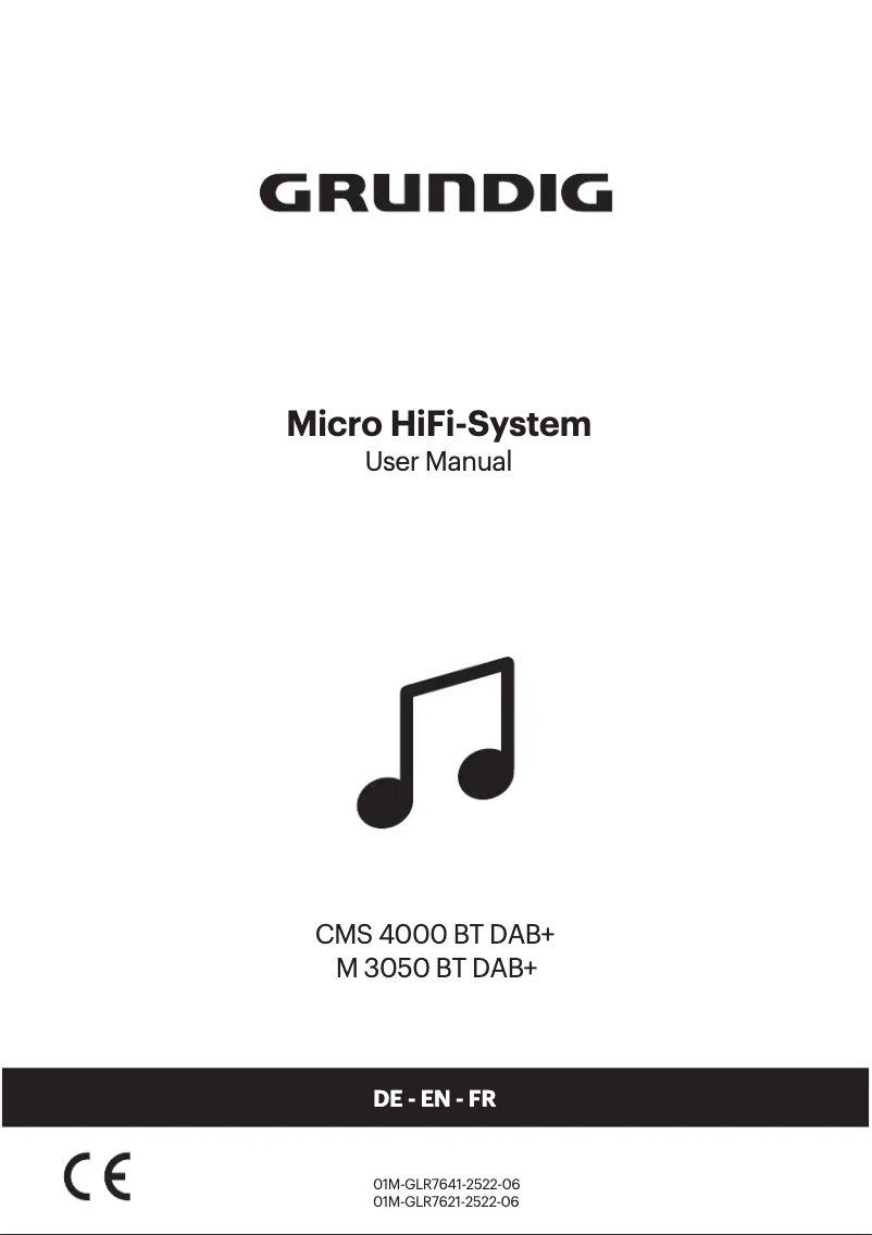 Página 1 del manual Manual de usuario Grundig CMS 4000 BT DAB+