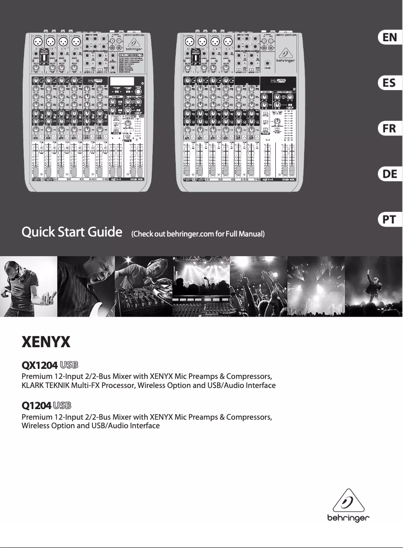 Page n°1 - Manuel utilisateur Behringer XENYX Q1204USB