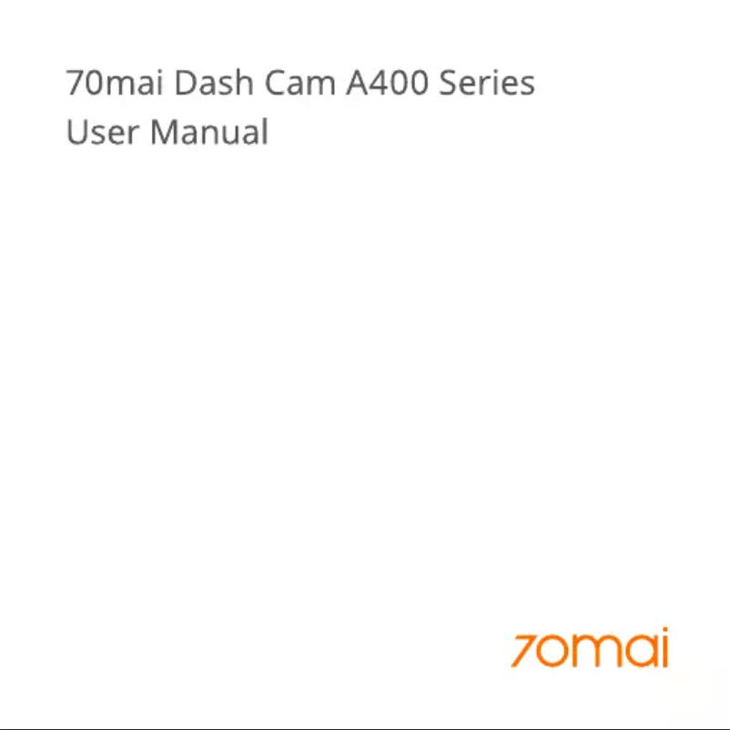 Page 1 de la notice Manuel utilisateur 70mai A400