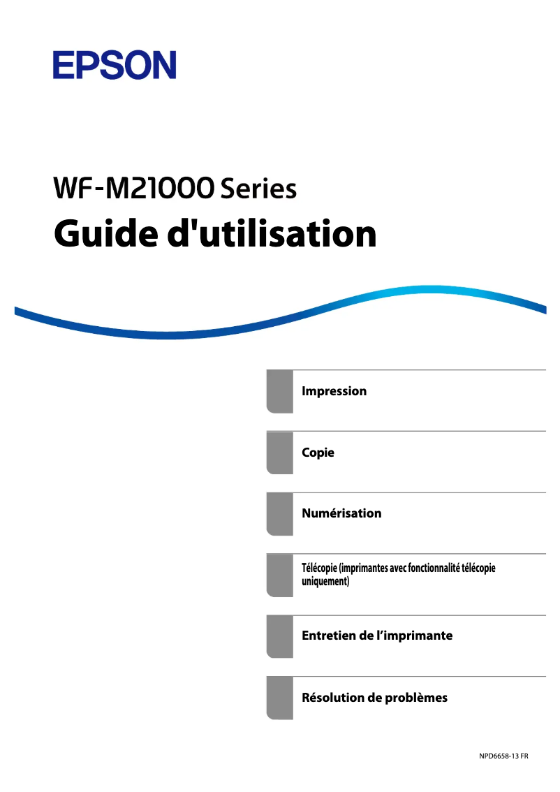 Page n°1 - Manuel utilisateur Epson WorkForce Enterprise WF-M21000