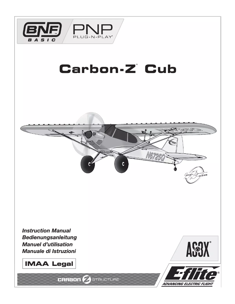 Page n°1 - Manuel utilisateur E-flite Carbon-Z Cub
