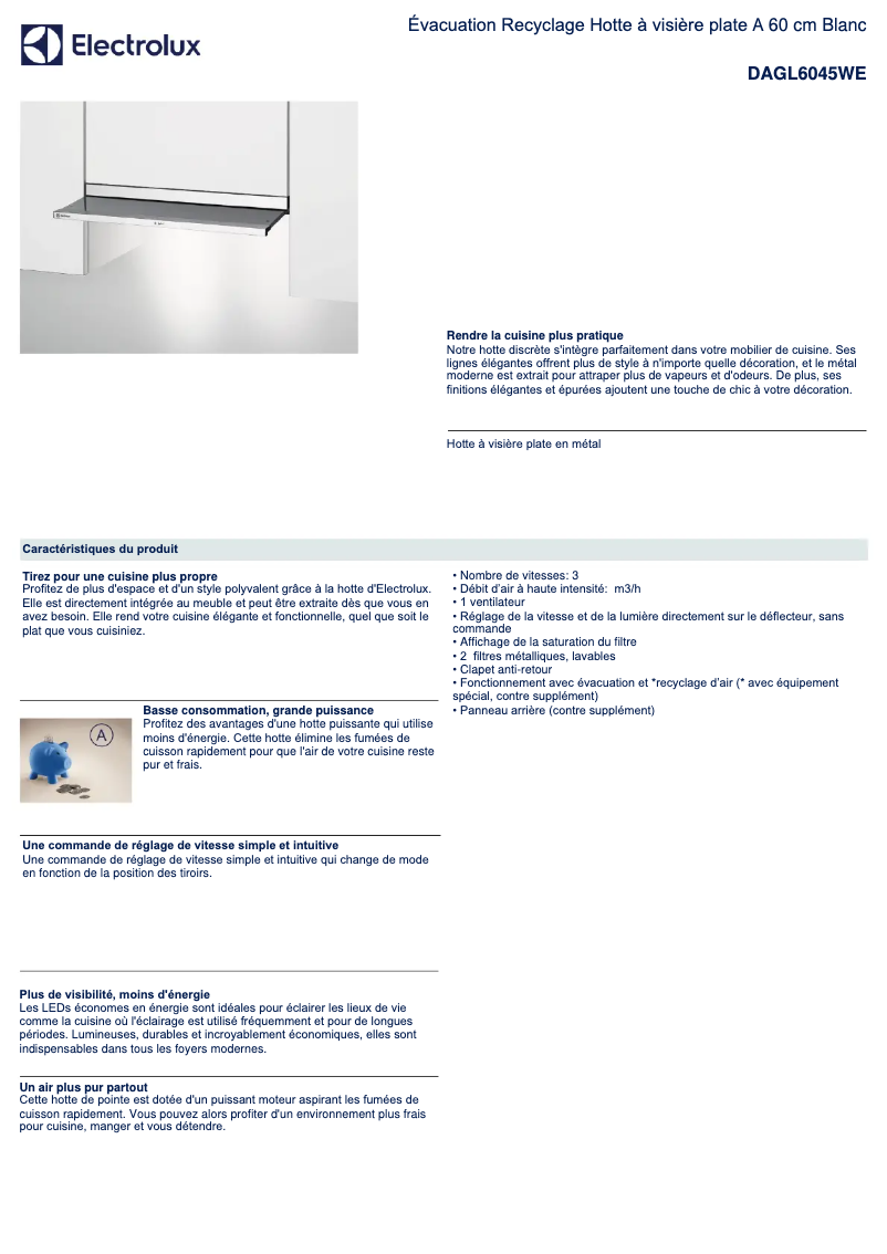 Image de la première page du manuel de l'appareil DAGL6045WE