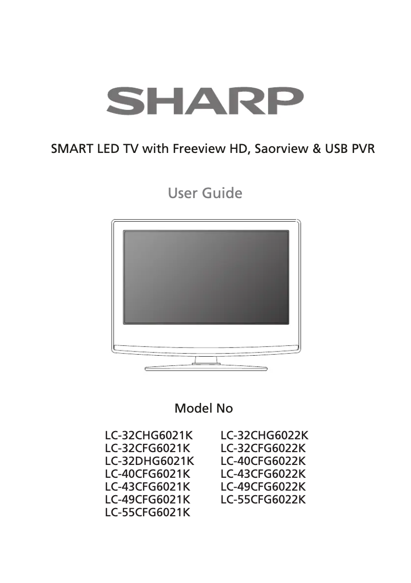 Page n°1 - Manuel utilisateur Sharp LC-40CFG6021K