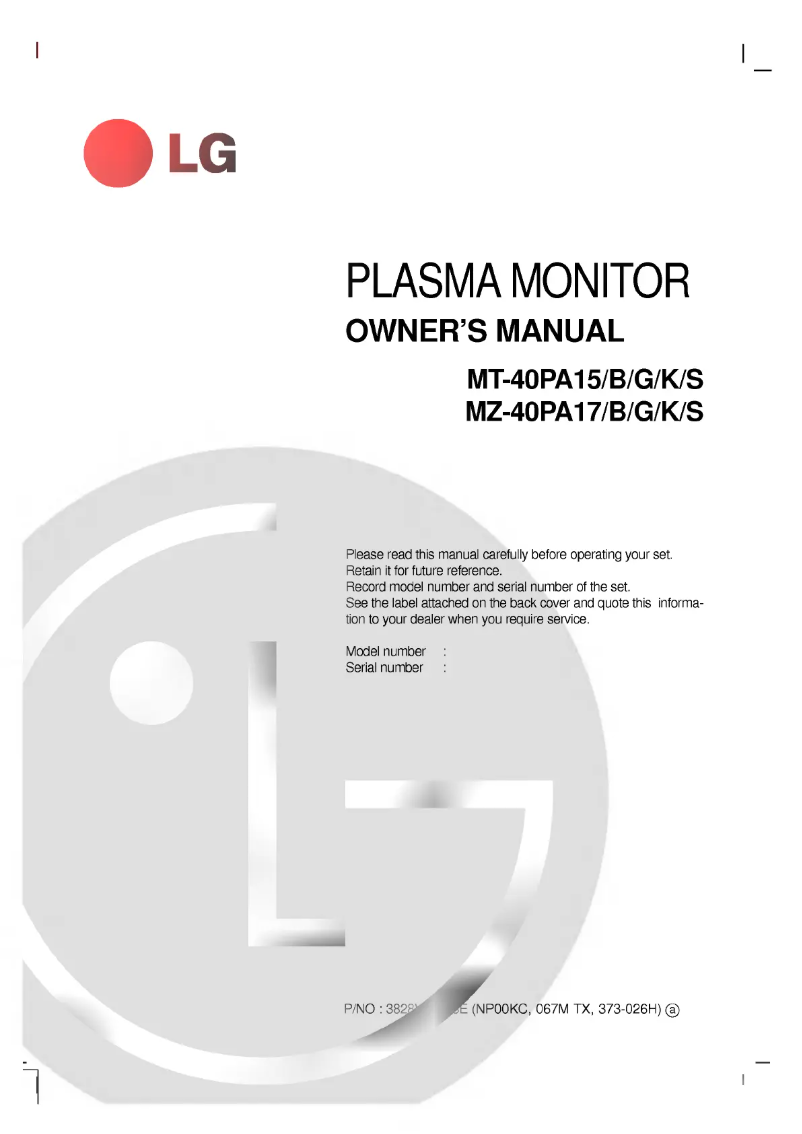 Página 1 del manual Manual de usuario LG MZ-40PA17