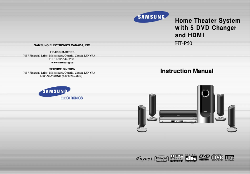 Page n°1 - Manuel utilisateur Samsung HT-P50