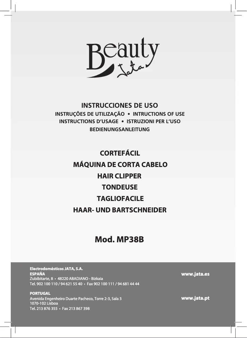 Página 1 del manual Manual de usuario Jata MP38B