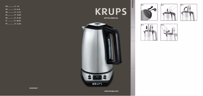 Page n°1 - Manuel utilisateur Krups Savoy Control BW3140