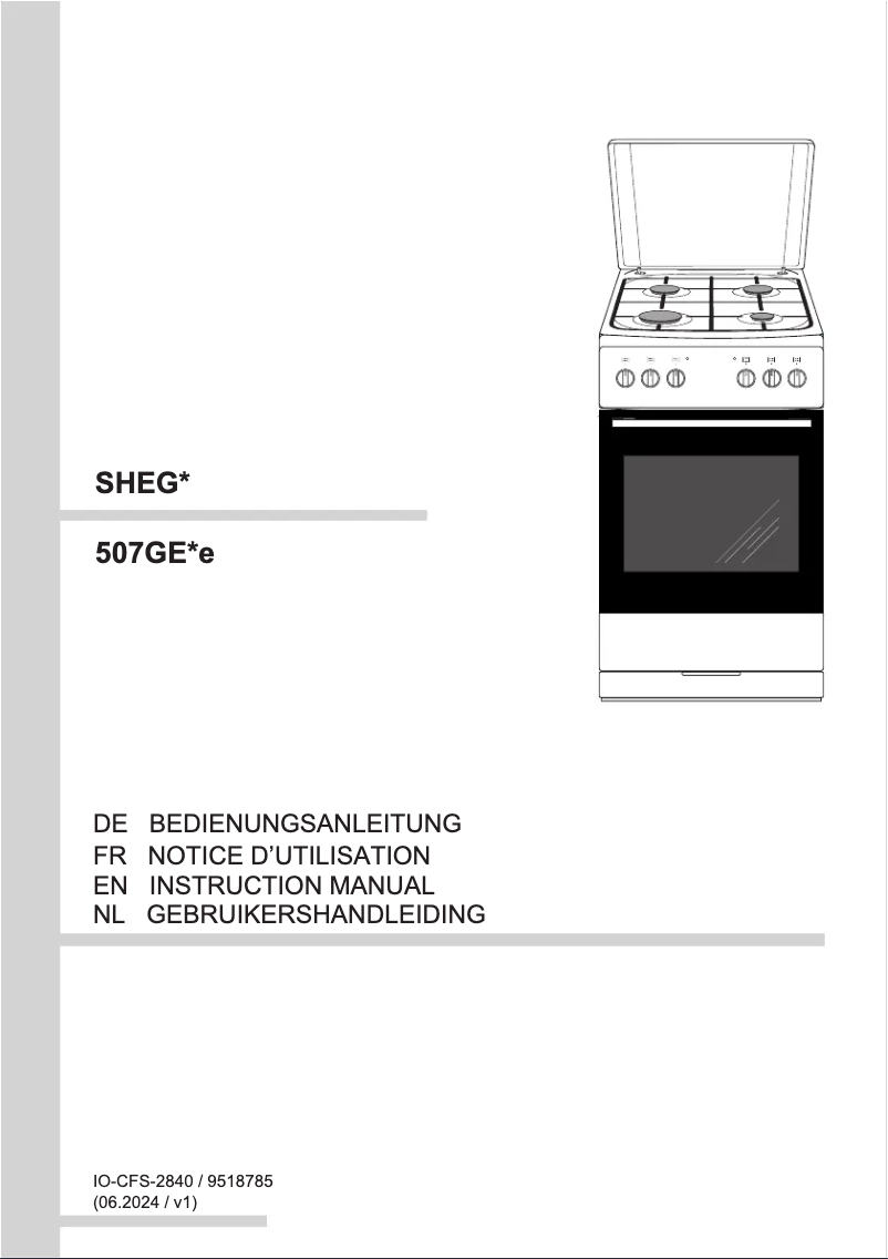 Imagen de la primera página del manual del dispositivo SHEG 11557 W