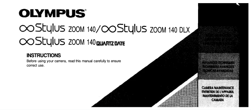 Page 1 de la notice Manuel utilisateur Olympus Stylus Zoom 140