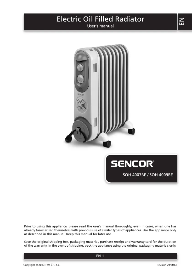 Imagen de la primera página del manual del dispositivo SOH 4007BE