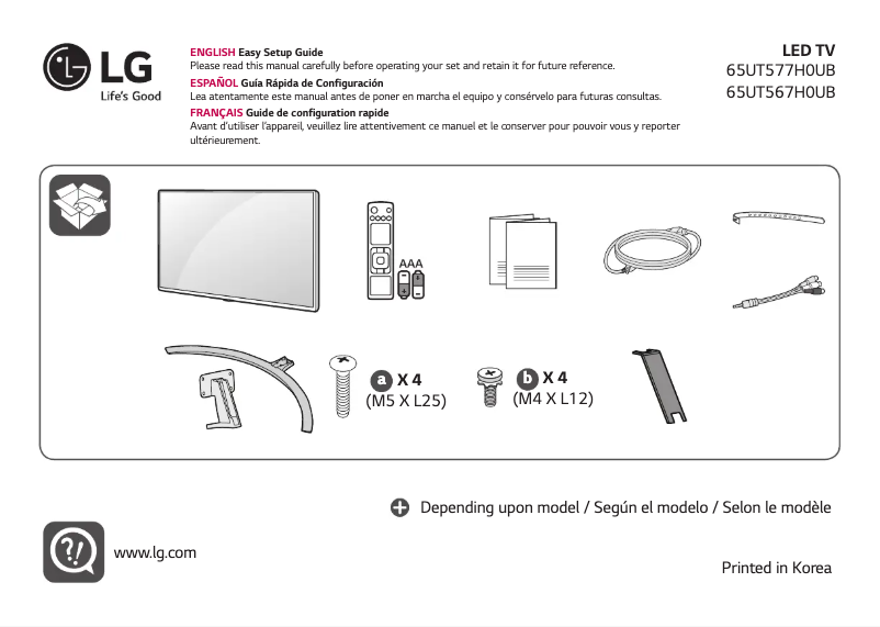 Página 1 del manual Manual de usuario LG 65UT567H