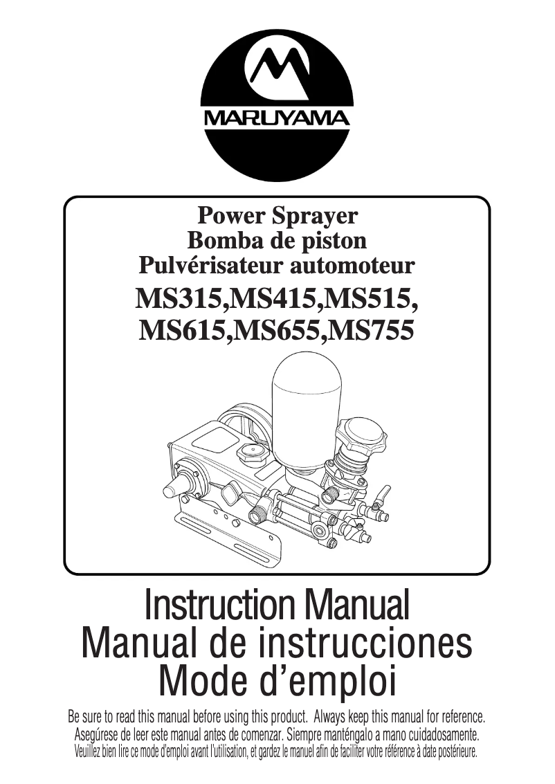 Page n°1 - Manuel utilisateur Maruyama MS755