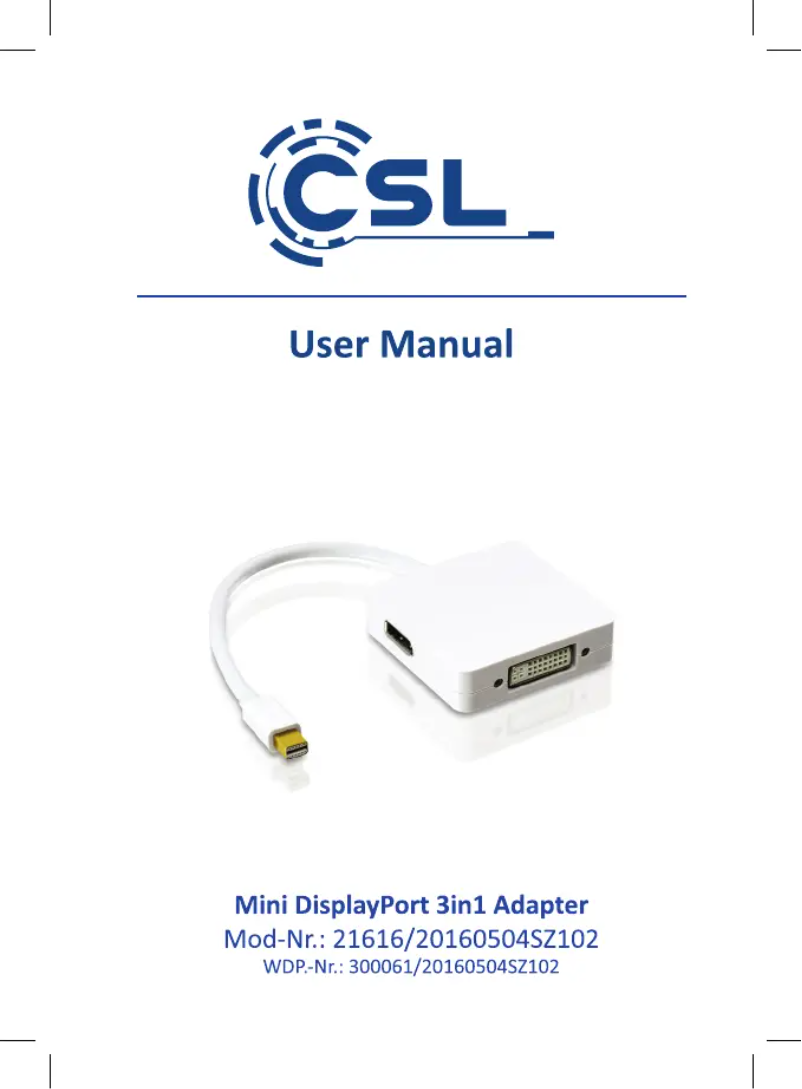 Page 1 de la notice Manuel utilisateur CSL 300061