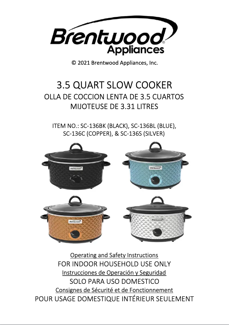 Imagen de la primera página del manual del dispositivo SC-136BL