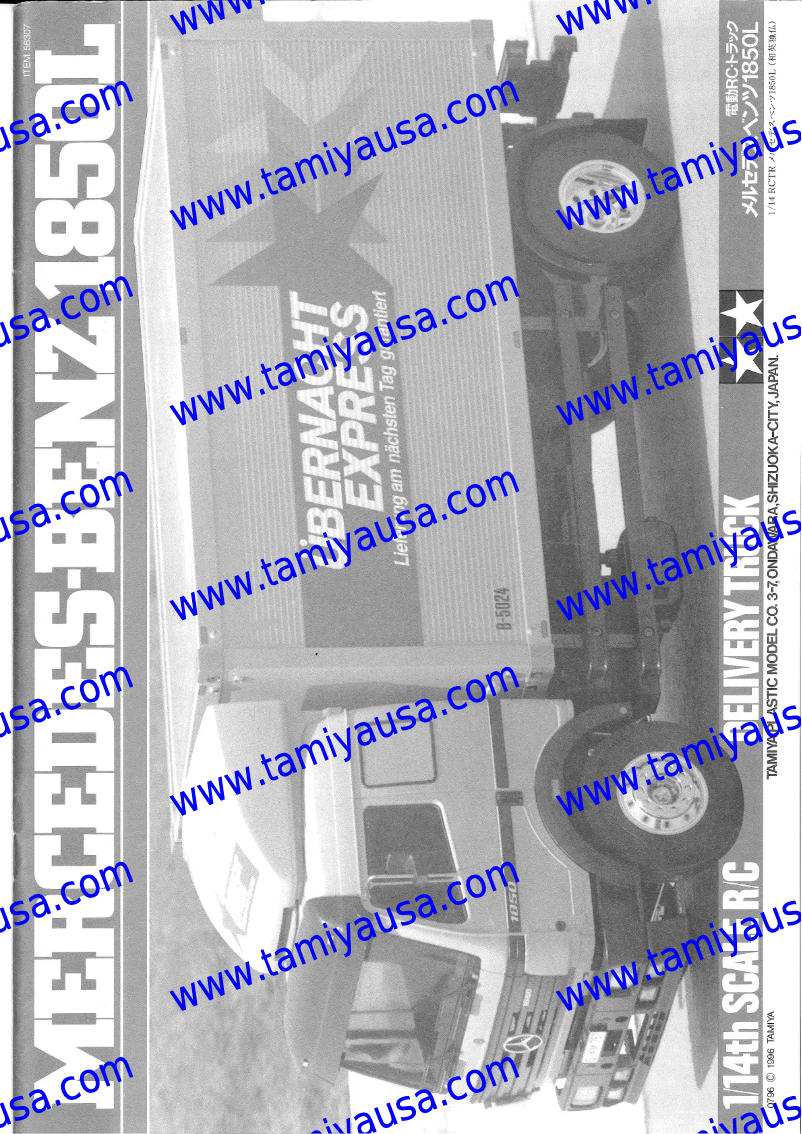 Image de la première page du manuel de l'appareil Mercedes Benz 1850L