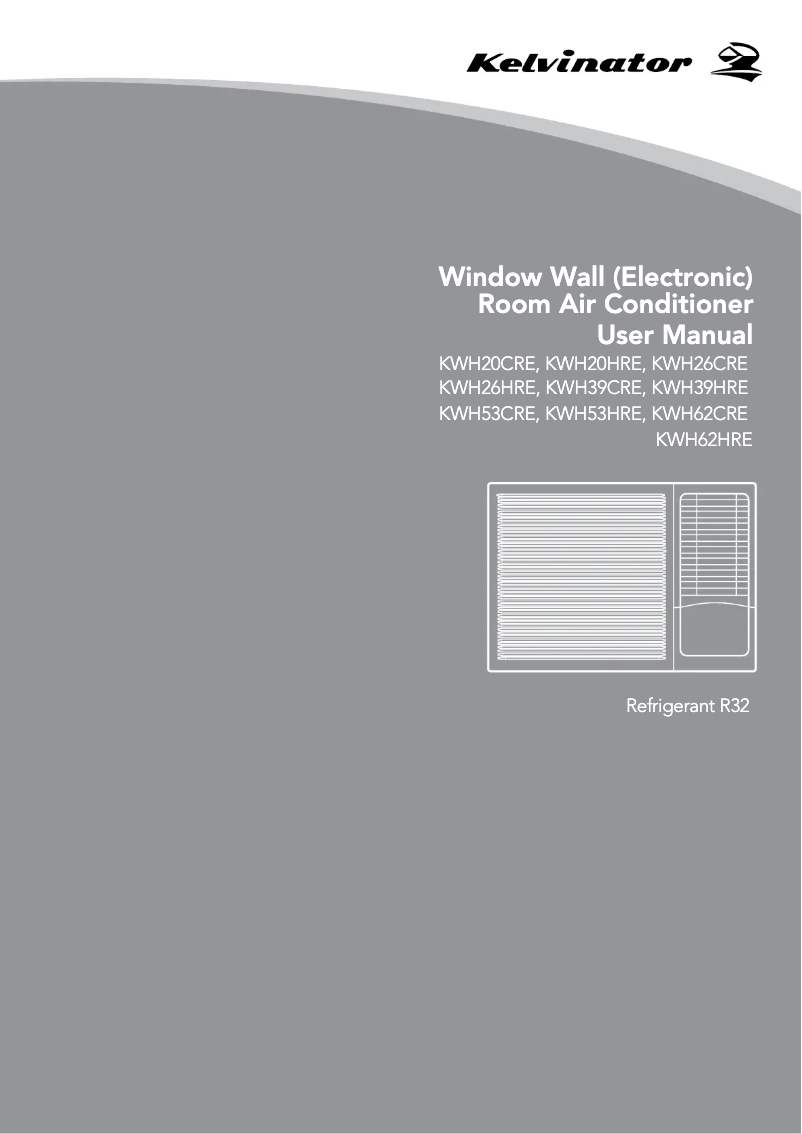 Page 1 de la notice Manuel utilisateur Kelvinator KWH26CRE