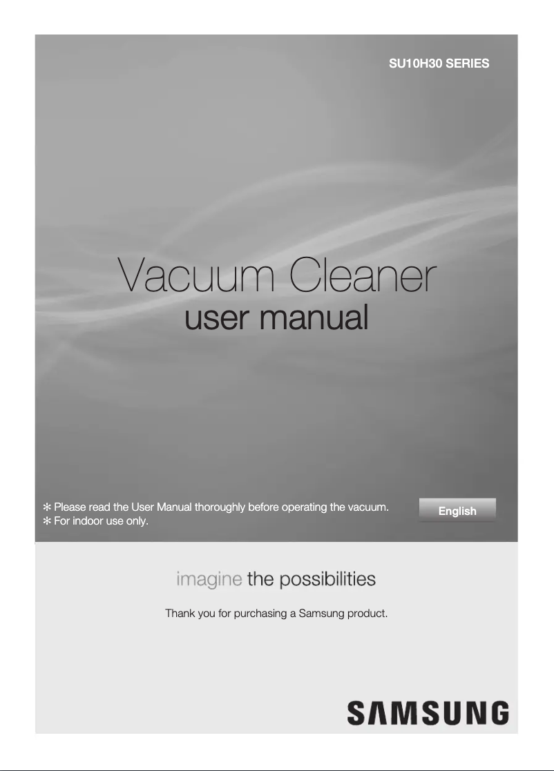 Image de la première page du manuel de l'appareil SU10H3020P