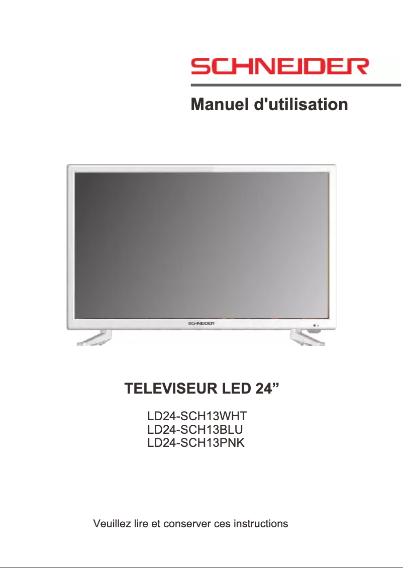 Page 1 de la notice Manuel utilisateur Schneider LD24-SCH13PNK